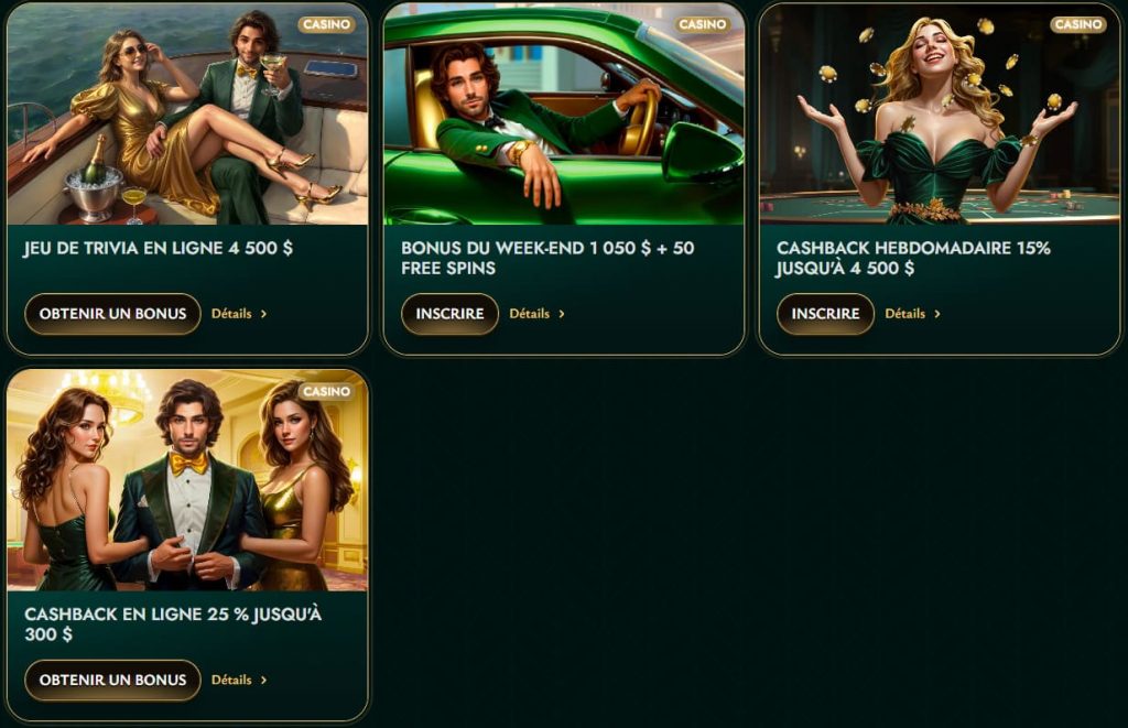 Capture d’écran du cashback hebdomadaire Cashed Casino