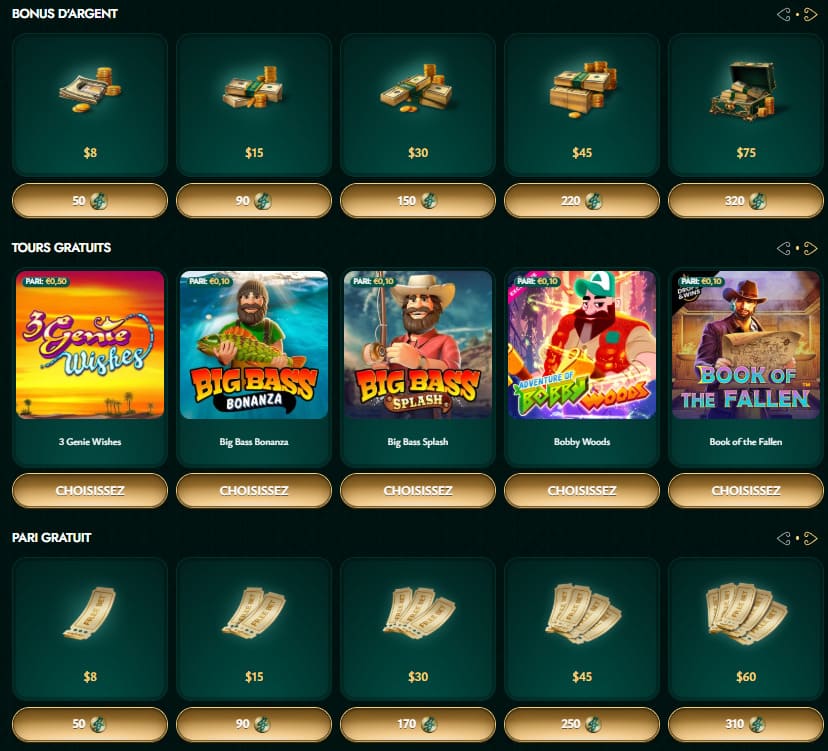 Transaction en USDT TRC-20 sur Cashed Casino