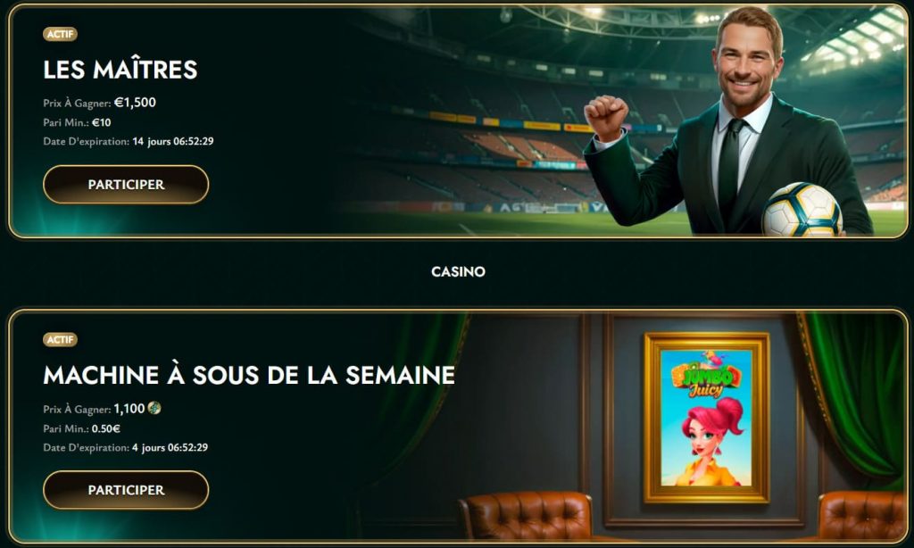Interface de retrait Cashed Casino avec montant et méthode choisie
